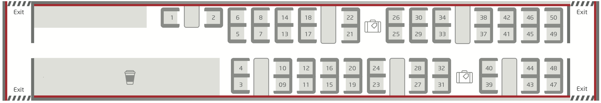 Standard class coach and Shop (50 seats)