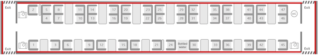 First class coach G (46 seats)