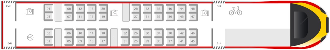 Standard class coach A (46 seats)